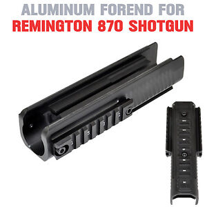 Remington 870 Tri Rail Forend Handguard for Shotgun - Aluminum, Black, US SELLER