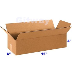 25- 16x6x4 Corrugated Kraft Cardboard Cartons Mailer Shipping Packing Box Boxes - Picture 1 of 1