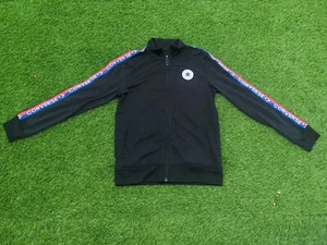 Converse Unisex Kids Track Jacket Black M 10 12Yrs All Stars Inner Pockets Logo - Picture 1 of 16