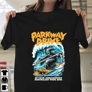 Parkway Drive Surfing Reaper 20 Year Anniversary Australian T- shirts CG2350 - Picture 1 of 3