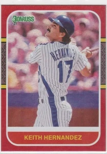 2021 Panini Donruss Keith Hernandez Red Foil 1987 Retro #256 - Picture 1 of 2