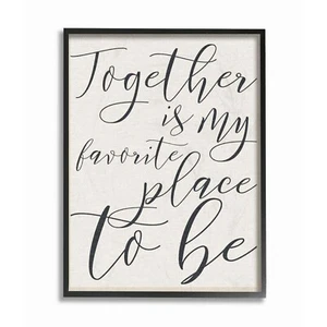 Stupell Industries Together-My Favorite Place to Be Black Framed Wall Art, 24... - Picture 1 of 4