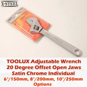 TOOLUX Adjustable Wrench Shifter Spanner Satin Chrome 10in/250mm - Picture 1 of 2