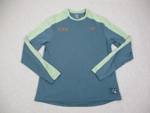Fox Racing Shirt Men's Medium Blue Green Motocross Ranger Logo Long Sleeve - Picture 1 of 11