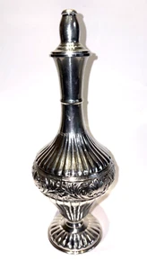 JUDAICA STERLING SILVER WINE BOTTLE WITH HEBREW DESCRIPTION - BEST OFFER - Picture 1 of 9