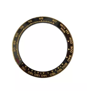 Inserto de bisel completo para Rolex Daytona 126528 color cerámica negra y oro amarillo - Imagen 1 de 5