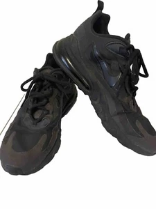  Nike Air Max 270 React AO4971-003 Mens US 9.5 43 Triple Black Oil Grey Sneakers - Foto 1 di 17