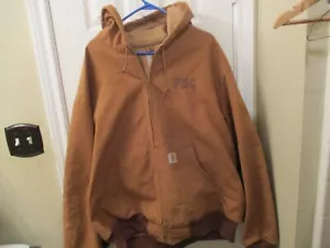 Carhartt Hooded Canvas Jacke Braun Herren 2XL - Bild 1 von 10
