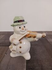 Mikasa Snowman Holiday Elegance Porcelain Snowman Musician with Violin Perfect