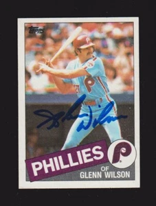 1985 Topps #454 Glenn Wilson Philadelphia Phillies signed Autogramm Auto COA - Bild 1 von 1