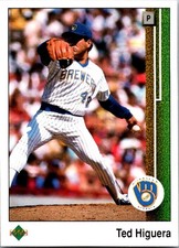 Ted Higuera 1989 Upper Deck  #424 Milwaukee Brewers