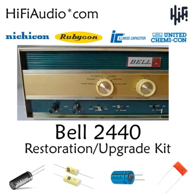 Bell 2440 Tubo Amplificador Recap Condensador Restauración Reparación Actualización Reconstrucción Kit Foto 1 de 4