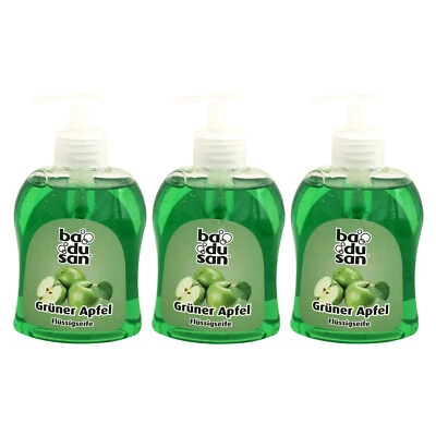 3er Pack Badusan Flüssigseife Grüner Apfel 3 x 300 ml Handseife flüssige Seife - Bild 1 von 3
