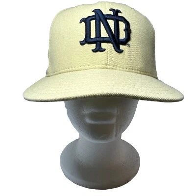 Notre Dame шляпа борьбы ирландский резинке бежевый темно-синий печать размер 7 New Era 59Fifty США - Изображение 1 из 4