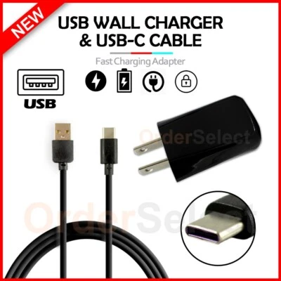 Wall Charger+USB Type-C Cable Cord for Phone Motorola Moto G/G Power/ Stylus 5G - Image 1 of 4