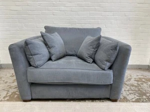 Collins & Hayes Maple Grey Fabric Snuggler Chair/Loveseat - Picture 1 of 8