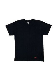 Supreme Hanes Tagless T Shirt Mens Medium Black Streetwear Casual Tee