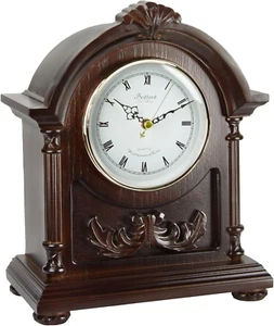 Wood Mantel Clock with Chimes - Picture 1 of 5