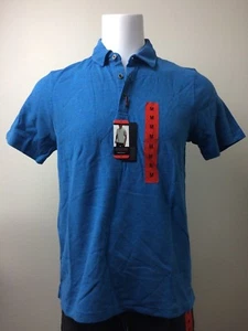 Ike Behar | Polo S/S para hombre | Azul cerúleo | Mediano | Nuevo con etiquetas - Imagen 1 de 4