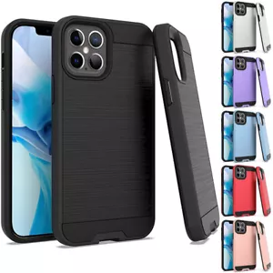 Für iPhone 13 Pro 6,1" Hülle Gebürstete Textur Stoßfest Schutz Cover + Hebelwerkzeug - Bild 1 von 7