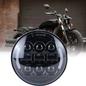 For Indian Scout Bobber 2017-2021 5.75" LED Headlight Halo Hi/Low Beam DRL Lamp - Picture 1 of 11