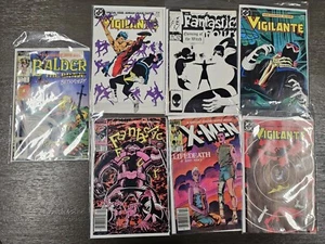 Lot Of 7 Comic Books Vigilante X Men Fantastic 4 - Picture 1 of 5