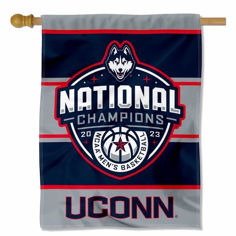 Connecticut Huskies UCONN Basketball National 2023 Champions House Banner Flag Cover
