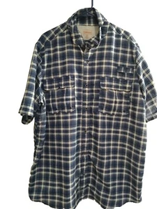 Boulder Creek By Kingsize Men's Fishing Shirt Blue Plaid Size XL TALL Outdoors - Picture 1 of 7