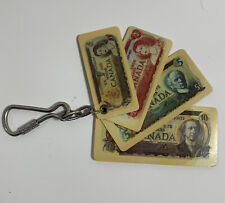 Canadian Bank Note Folding Keychain Vintage
