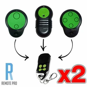 2 x Merlin M832 M842 M844 Series Compatible Garage Door Remote M430R M230T - Picture 1 of 10