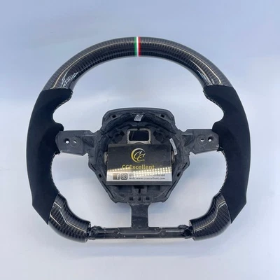 Volante de fibra de carbono real personalizado Alcantara para Lamborghini Huracan 2015+ Foto 1 de 4