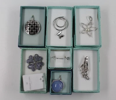 7-teiliges Konvolut Sammlung Pierre Lang Schmuck Anhänger silberfarben - Bild 1 von 4