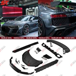 Front Rear Lip Hood Panel Spoiler Body Kits For Audi R8 2020-23 Dry Carbon Fiber - Picture 1 of 28