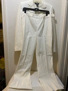 Etcetera Damengröße 8 Blazer & Gr. 10 gerades Bein Hosenanzug Set weiß - Bild 1 von 13