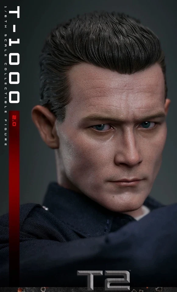 Head Sculpt Figure 1/6 Hot Toys T-1000 (2.0) HT MMS774 Terminator 2 Accessories - Image 1 of 1