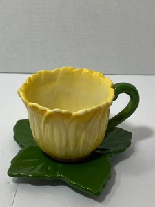 Teetassen- und Untertassen-Set, The Flower Shop Collection, Oktober Sonnenblume, gebraucht - Bild 1 von 9