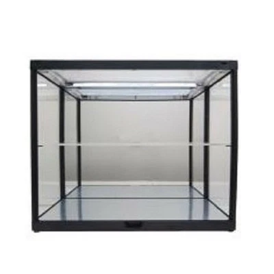 Black Mirrored LED Display Case 2 Layers Dust-Free Collectibles Model Display - Image 1 of 2