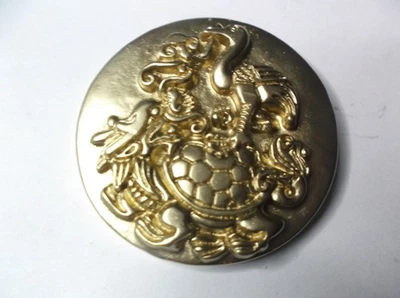 独特金色黑色黑曜石鸟吊坠护身符好运健康爱情 — 第 1/4 张图片