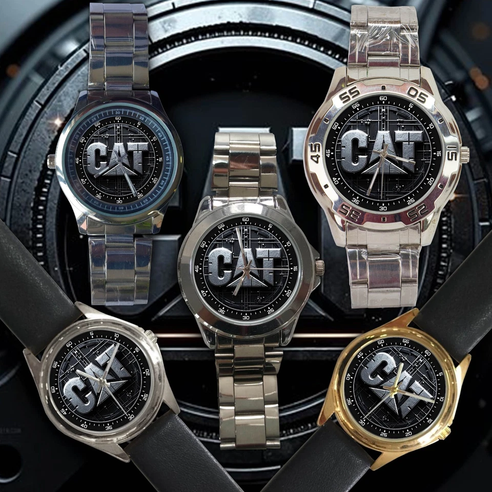 ¡EXCELENTE VENTA! Reloj Caterpillar Metal Logo Diseño 3D Informal Acero Inoxidable ¡Nuevo!! Foto 1 de 1