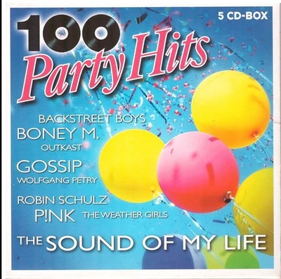 100 Party Hits - 5 CD-Box Boney M Bonnie Tyler Smokie Sweet Chic Elvis Spliff - Bild 1 von 2