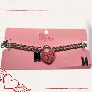 BTS Boy With Luv Heart Padlock Necklace BigHit - Picture 1 of 3