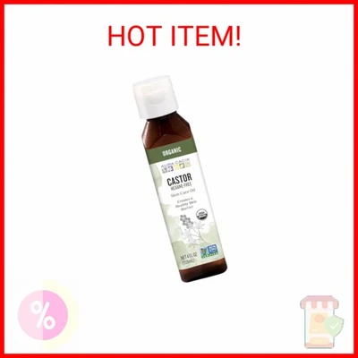 Aura Cacia Skin Care Oil - USDA Organic - Castor Oil - 4 fl oz - 100% Pure Botan - Image 1 of 2