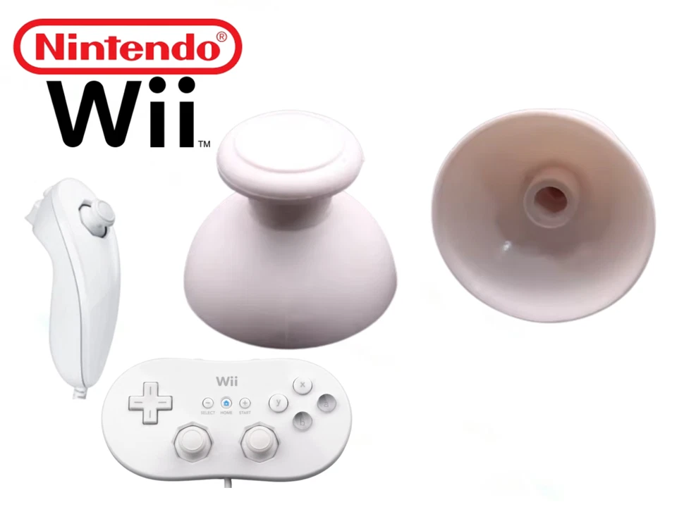 Nintendo Wii Nunchuck Controller ThumbStick Replacement White x 1 SINGLE - Image 1 of 1