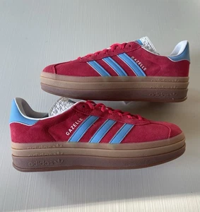 Adidas Gazelle Bold, Red/blue, Size 9.5 - Picture 1 of 9