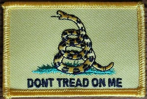 New Snake Don't Tread On Me Embroidered Patch Biker Jean Jacket Style - Picture 1 of 1