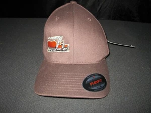 NWT MBT orange truck trucker brown hat  Flex Fit - Hat Baseball/Truck Cap~ 7233 - Picture 1 of 7