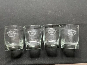 Jack Daniels Old Fashion High Ball - 4 Vasos 4" de Alto - Cuadrado Etiqueta Blanca - Imagen 1 de 4