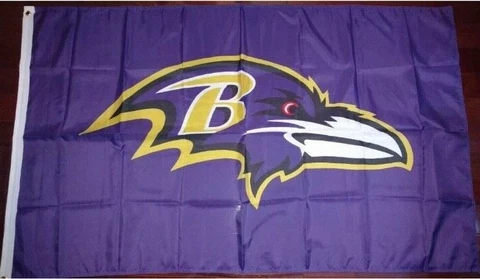 Baltimore Ravens 3x5 Foot Banner Flag With Gromets NFL Purple New Cover