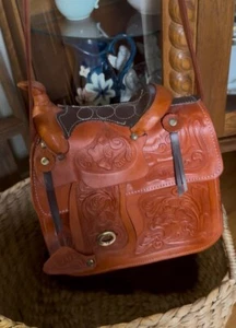 Saddle Leather Purse Vtg - Picture 1 of 15