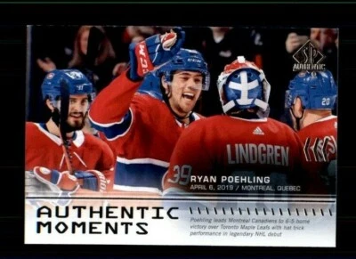 2019-20 SP Authentic #107 Ryan Poehling AM (ref 98477) - Image 1 of 2
